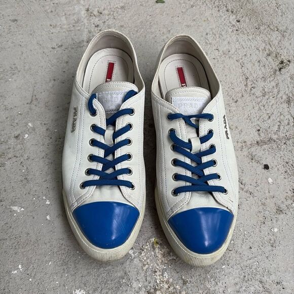 Prada Shoes - Prada low top leather sneakers